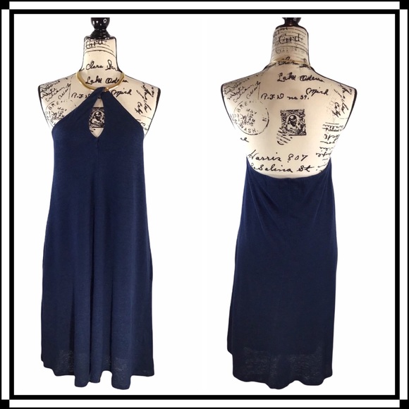 HEATHER - Halter Top Style Dress with Open-Back, Keyhole Neckline 100% Linen - Picture 2 of 16